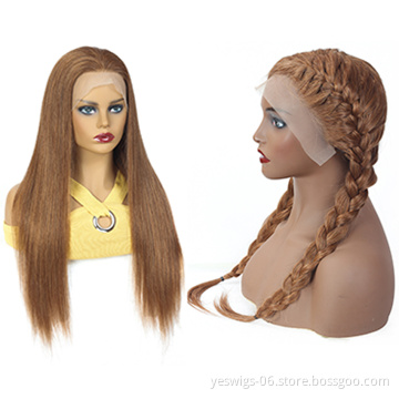 Cheap 30# Brazilian Virgin Hair Lace Frontal Wig 100% Human Wigs With Baby Hairs For Black Women